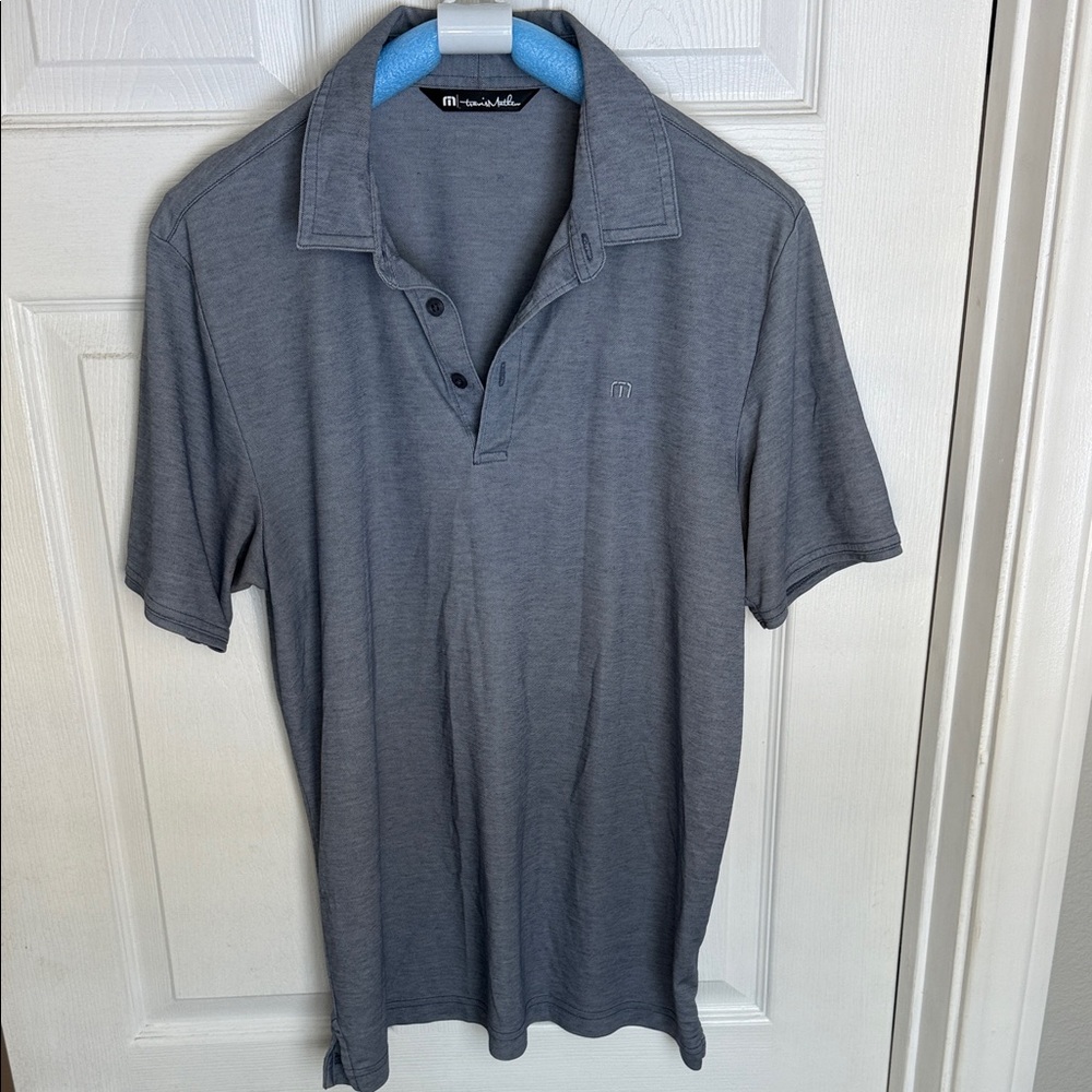 Travis Mathew blue polo - medium